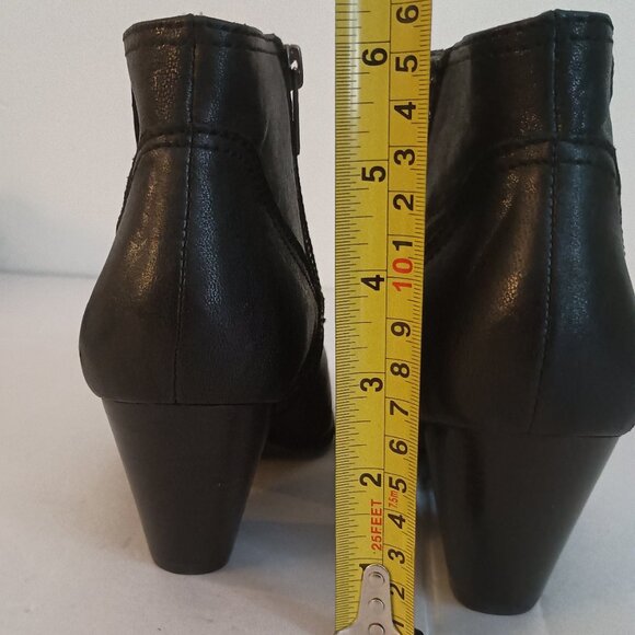 Frye Reina Black Leather Pointed Toe Ankle Booties Women’s 8M - Picture 8 of 13